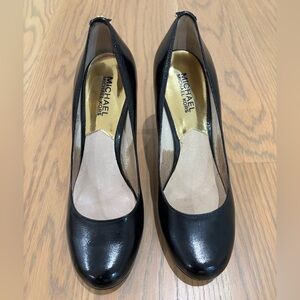 Michael Kors Black Heels with Gold Accents